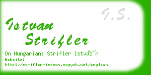 istvan strifler business card